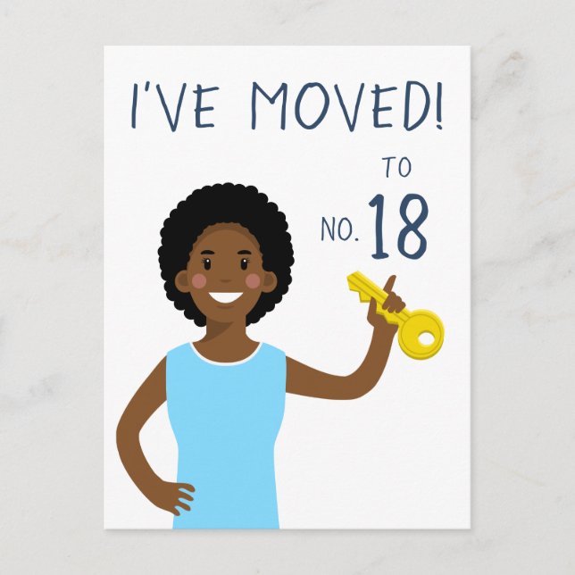 Ny adress personlig vykort (Framsida)