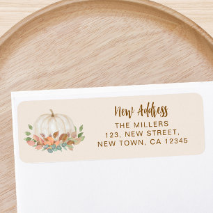Ny adress Pumpkin-Returadress Returadress Etikett