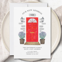 Ny adress Red Dor Watercolor Lavender