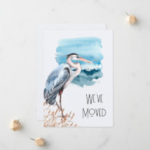 Ny adress Underbar Flytta av blå Heron Waterfront