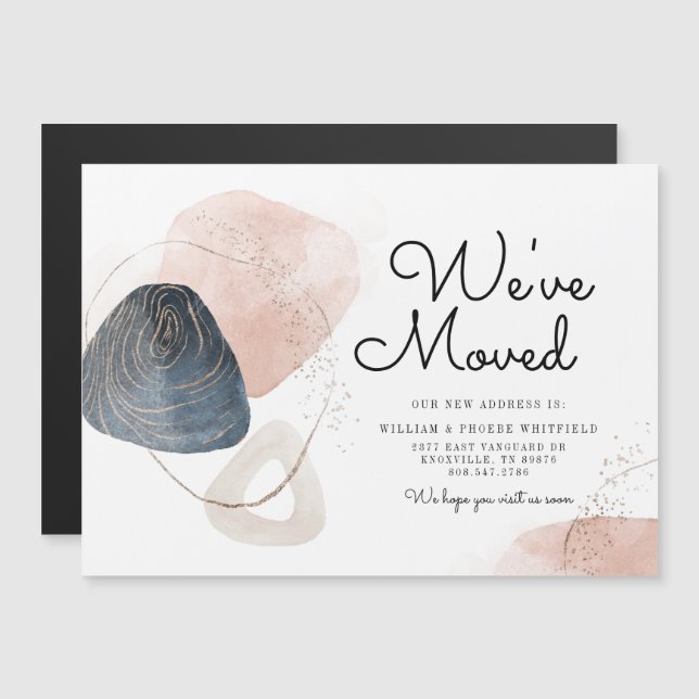 Ny adress Vi Flyttat Flytta-meddelande (Fram/baksida)