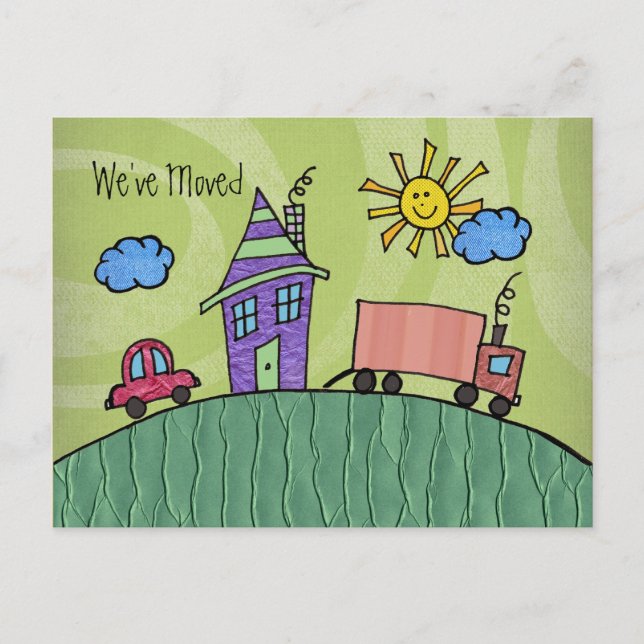 Ny adress Vi har flyttat Meddelande Vykort (Framsida)