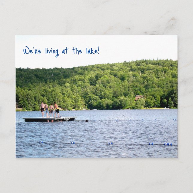 Ny adress vid Sjö Flytta Meddelande Vykort (Framsida)