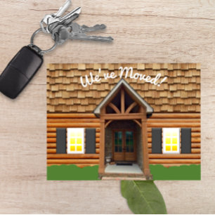 Ny adress vykort för kabinFacade