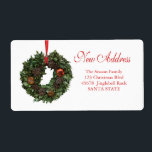 Ny adress x-mas-Helgdag Fraktsedel<br><div class="desc">Efter allt arbete och stressa, säg att du har ett ny adress! Det finns inget bättre (och enklare!) sätt att sprida nyheterna än att lägga till den här etiketten till julposten. Det finns många olika kort tillgängliga, så plocka den utformning och formulering du vill ha. Bläddra i butiken eller sök...</div>