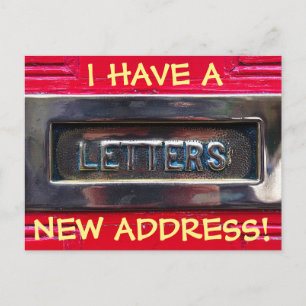 Ny adressändring postkort meddelande vykort
