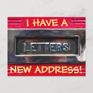 Ny adressändring postkort meddelande vykort