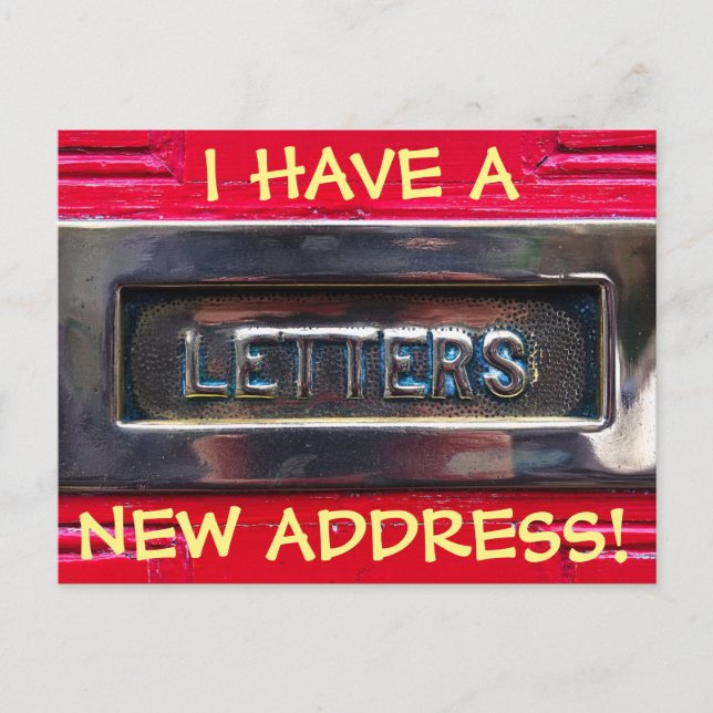 Ny adressändring postkort meddelande vykort (Framsida)