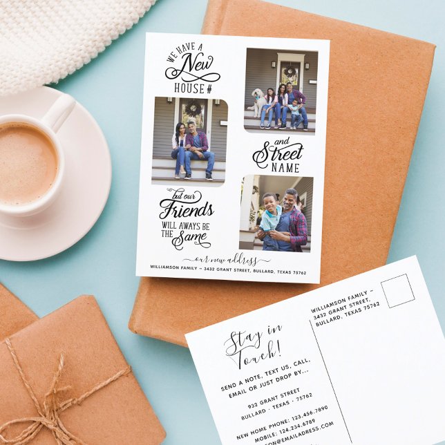 Ny adressändring Vi har flyttat Foto Flyttning Meddelande Vykort (New Change of Address We've Moved Photo Moving Announcement Postcard)