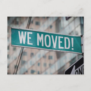 Ny adressändringvykort meddelande vykort