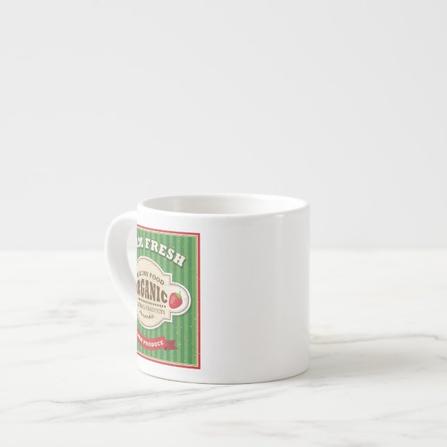 Ny affischdesign för Retro lantgård Espressomugg (Framsida vänster)