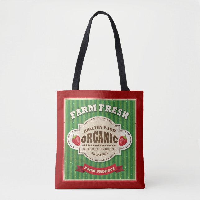 Ny affischdesign för Retro lantgård Tygkasse (Framsida)