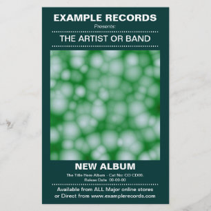 Ny albumlansering - Dark Green Flygblad