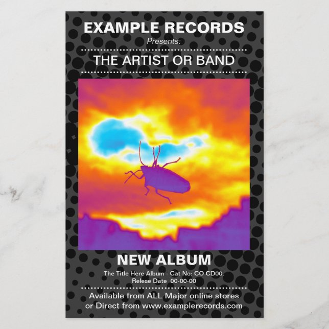 Ny albumstart - HT-punkt texturerad Flygblad (Framsidan)