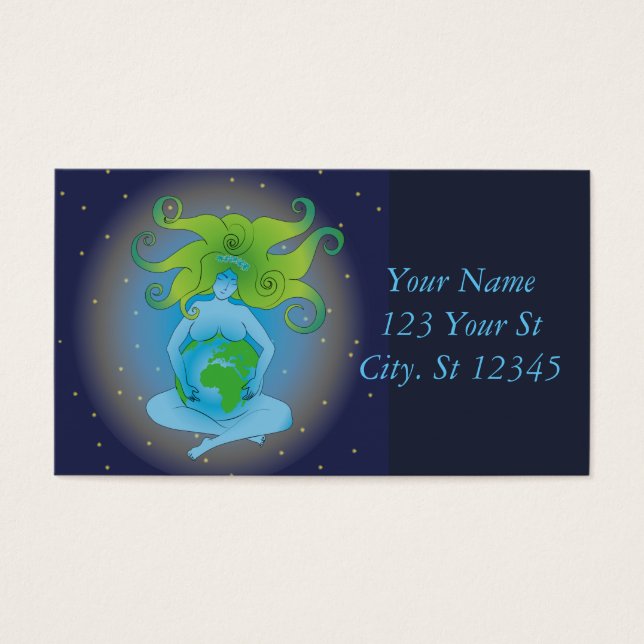 Ny ålder Gaia-gudinna Thunder_Cove Visitkort (Framsidan)