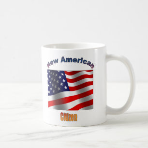 Ny amerikanmedborgare för frihet kaffemugg