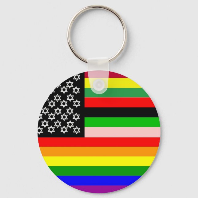 Ny amerikansk Flagga Nyckelring (Framsida)