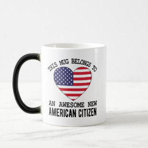 Ny amerikansk medborgarcitat, amerikanska medborga magisk mugg