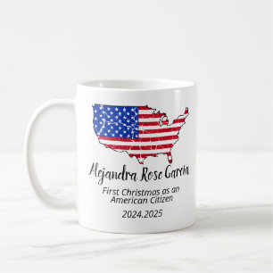 Ny amerikansk medborgare – American Map Medborgard Kaffemugg