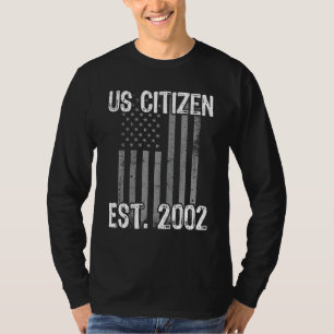 Ny amerikansk medborgare Est 2002 Amerikansk invan T Shirt