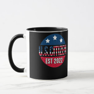 Ny amerikansk medborgare Est 2022 Amerikansk invan Mugg