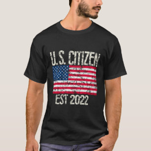 Ny amerikansk medborgare Est 2022 Amerikansk invan T Shirt
