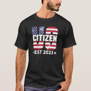 Ny amerikansk medborgare Est 2023 Amerikansk invan T Shirt