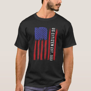 Ny amerikansk medborgare Est 2023 Amerikansk invan T Shirt