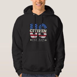 Ny amerikansk medborgare Est 2025 Amerikansk invan Hoodie