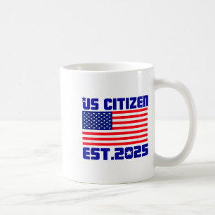 Ny amerikansk medborgare Est 2025 Amerikansk invan Kaffemugg