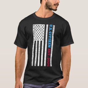 Ny amerikansk medborgare Est 2025 Amerikansk invan T Shirt