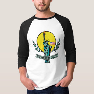 Ny amerikansk medborgare med frihetsgudinnan t shirt