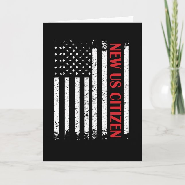 Ny amerikansk medborgare, USA, stolt Ny amerikansk Kort (Framsida)