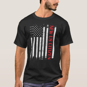 Ny amerikansk medborgare, USA, stolt Ny amerikansk T Shirt