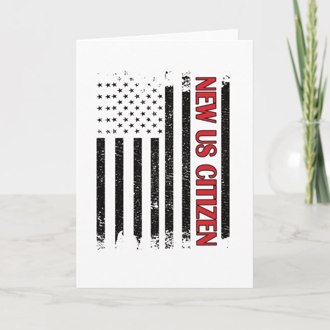 Ny amerikansk medborgare, USA, stolt nytt amerikan Kort (Framsida)