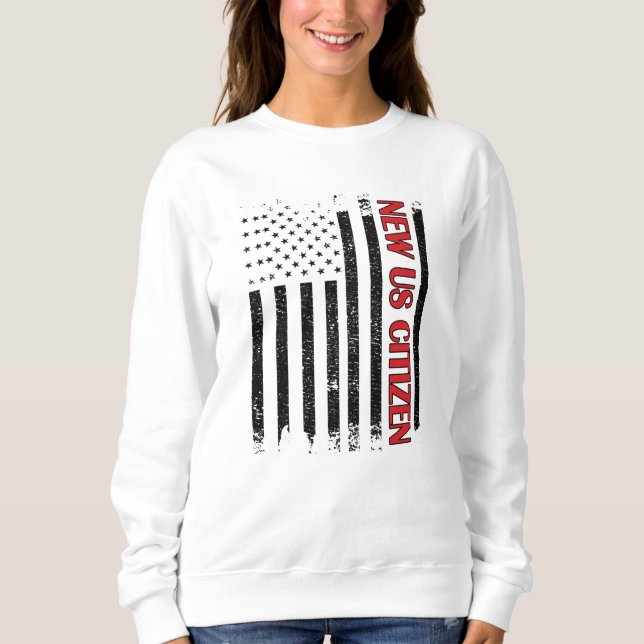 Ny amerikansk medborgare, USA, stolt nytt amerikan T Shirt (Framsida)