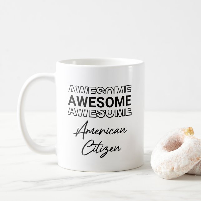 Ny amerikansk medborgarskapsinstruktion Invandrare Kaffemugg (Med munk)