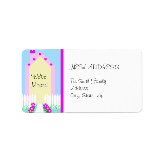 Ny ändring av Adress Cute House Adressetikett (Framsidan)
