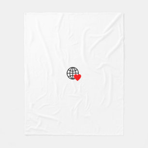 Ny anpassning till textens Logotyp - blad Fleecefilt