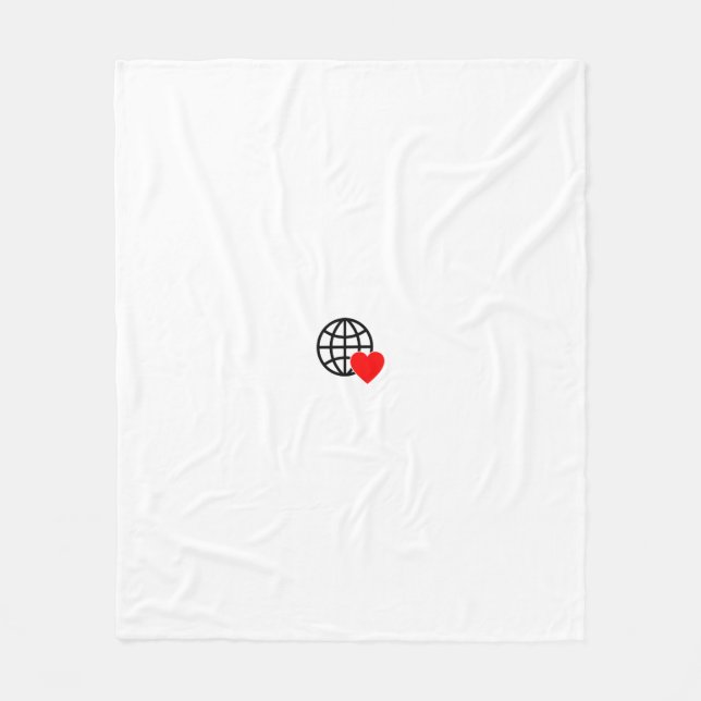 Ny anpassning till textens Logotyp - blad Fleecefilt (Framsidan)