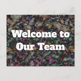 Ny anställd Färgrik virvel Kaklad Företagshälsning Vykort