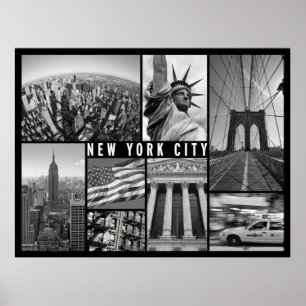 ny arbetsplats svart och vit poster