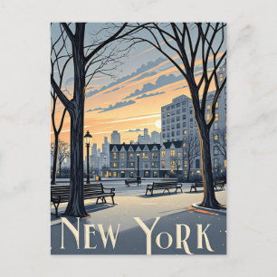 ny arbetstid vintern vykort