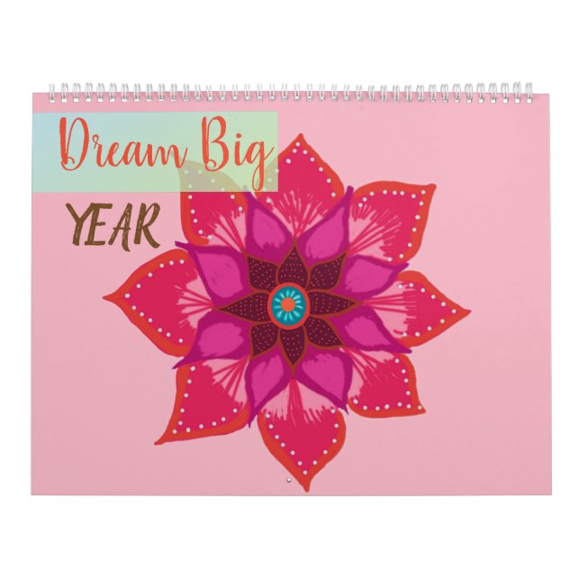 Ny årskalender för positivt sinne kalender (Omslag)