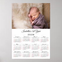Ny Baby Första Året Foto 2026 Kalender