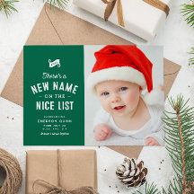 Ny baby söt två foto grön jul