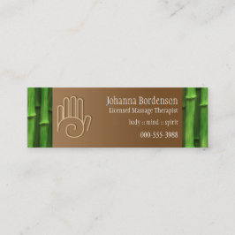 Ny bambumassageterapi mini visitkort
