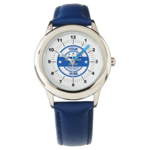 NY! Barn Watch - Personlig - blå numrerad Armbandsur