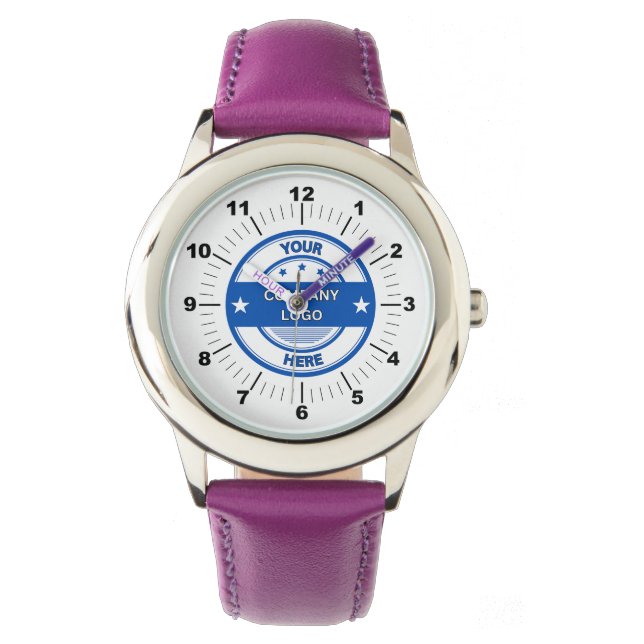 NY! Barn Watch - Personlig - Lila Rosett band Armbandsur (Framsida)