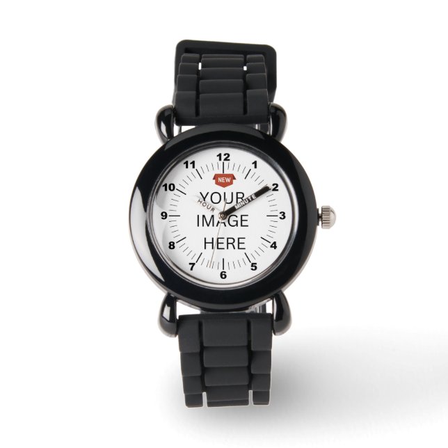 NY! Barn Watch - Personlig - Silver Glitter Armbandsur (Framsida)